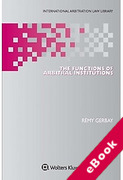 Cover of The Functions of Arbitral Institutions (eBook)