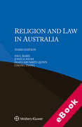 Cover of Religion and Law in Austrailia (eBook)