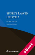 Cover of Sports Law in Croatia (eBook)
