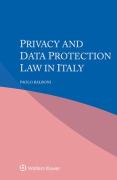 Cover of Privacy and Data Protection Law in Italy