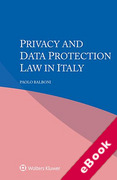 Cover of Privacy and Data Protection Law in Italy (eBook)