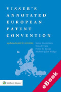 Cover of Visser's Annotated European Patent Convention updated to 01.03.2024 (eBook)