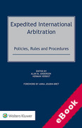 Cover of Expedited International Arbitration: Policies, Rules and Procedures (eBook)