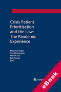 Cover of Crisis Patient Prioritisation and the Law: The Pandemic Experience (eBook)