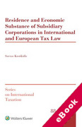 Cover of Residence and Economic Substance of Subsidiary Corporations in International and European Tax Law (eBook)