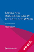 Cover of Family and Succession Law in England and Wales (eBook)