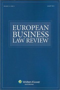 Cover of European Business Law Review: Print Only