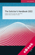 Cover of The Solicitor's Handbook 2022 (eBook)