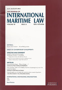 Cover of The Journal of International Maritime Law: Issues Only