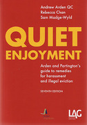 Cover of Quiet Enjoyment: Arden and Partington's Guide to Remedies for Harassment and Illegal Eviction