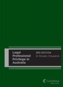 Cover of Legal Professional Privilege in Australia