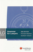 Cover of Grammar for Lawyers