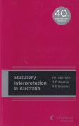 Cover of Statutory Interpretation in Australia