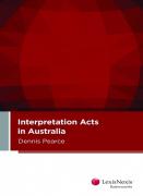 Cover of Interpretation Acts in Australia