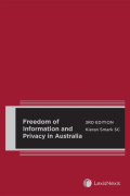 Cover of Freedom of Information and Privacy in Australia