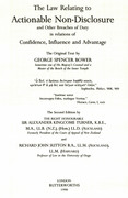 Cover of Spencer Bower, Turner & Sutton: The Law Relating to Actionable Non-Disclosure