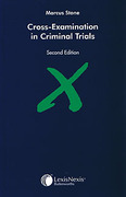 Cover of Cross-Examination in Criminal Trials (Old Jacket)