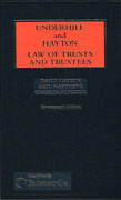 Cover of Underhill and Hayton: Law of Trusts and Trustees 17th ed