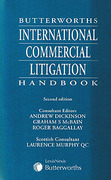 Cover of Butterworths International Commercial Litigation Handbook