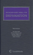 Cover of Duncan and Neill on Defamation