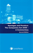 Cover of Hannigan and Prentice: The Companies Act 2006 - A Commentary