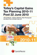 Cover of Tolley's Capital Gains Tax Planning 2010 - 2011, Post 22 June 2010