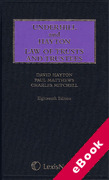 Cover of Underhill and Hayton: Law of Trusts and Trustees (eBook)