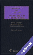 Cover of Underhill and Hayton: Law of Trusts and Trustees (Book & eBook Pack)