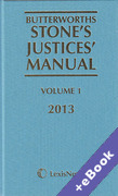 Cover of Stone's Justices' Manual 2013 (Book & eBook Pack)
