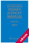 Cover of Butterworths Stone's Justices' Manual 2017 (eBook)