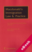 Cover of Macdonald's Immigration Law and Practice 9th ed: 1st Supplements (eBook)