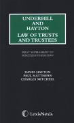Cover of Underhill and Hayton: Law of Trusts and Trustees 19th ed: 1st Supplement