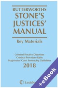 Cover of Butterworths Stone's Justices' Manual 2018 (Book & eBook Pack)