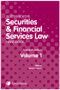 Cover of Butterworths Securities and Financial Services Law Handbook 2019