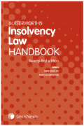 Cover of Butterworths Insolvency Law Handbook 2019