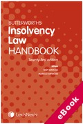 Cover of Butterworths Insolvency Law Handbook 2019 (eBook)