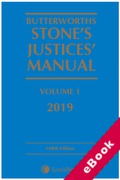Cover of Butterworths Stone's Justices' Manual 2019 (eBook)