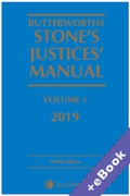 Cover of Butterworths Stone's Justices' Manual 2019 (Book & eBook Pack)