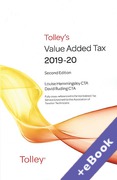 Cover of Tolley's Value Added Tax 2019-20: 2nd edition only (Book & eBook Pack)