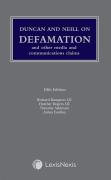 Cover of Duncan and Neill on Defamation and other Media and Communications Claims