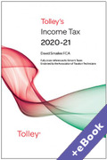 Cover of Tolley's Income Tax 2020-21 - Main Annual (Book & eBook Pack)
