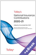 Cover of Tolley's National Insurance Contributions 2020-21 (Book & eBook Pack)