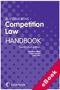 Cover of Butterworths Competition Law Handbook (eBook)