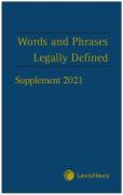 Cover of Words and Phrases Legally Defined 5th ed: 2021 Supplement