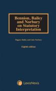 Cover of Bennion, Bailey and Norbury on Statutory Interpretation 8th ed with 1st Supplement Set