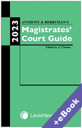 Cover of Anthony & Berryman's Magistrates Court Guide 2023 (Book & eBook Pack)