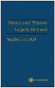 Cover of Words and Phrases Legally Defined 5th ed: 2024 Supplement