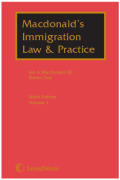 Cover of Macdonald's Immigration Law and Practice 9th ed: Brexit Special Report Supplement 2019