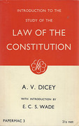 Cover of An Introduction to the Study of the Law of the Constitution