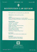 Cover of Restitution Law Review Volume 1